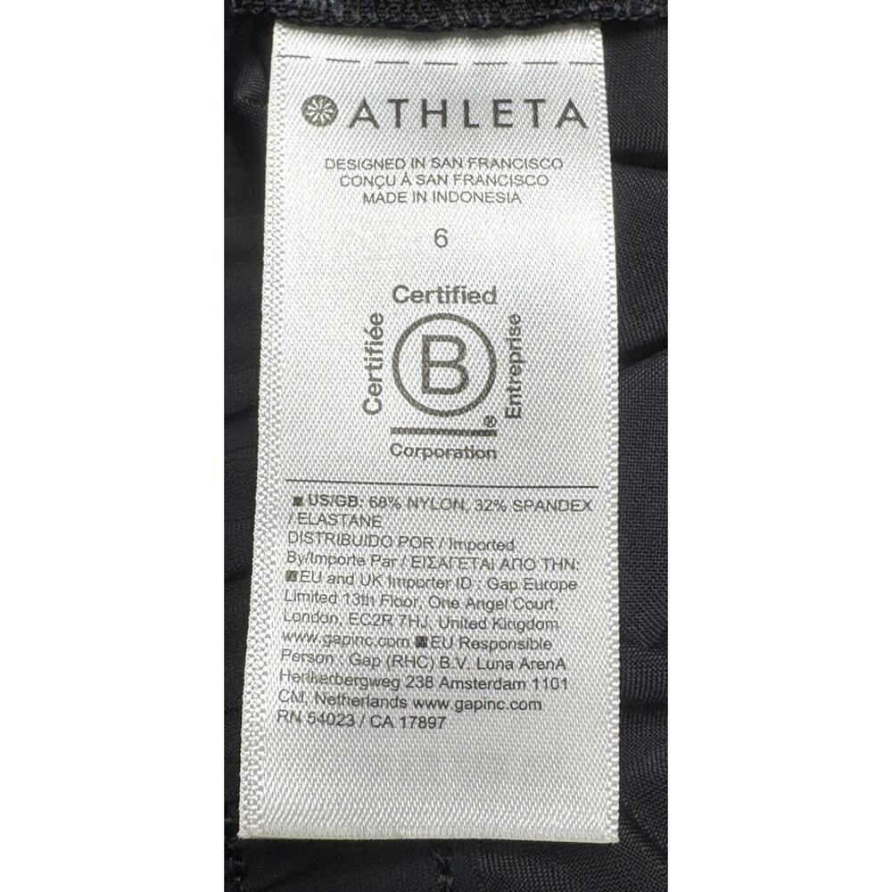 Athleta Pinnacle High Rise Trouser Pants Wide Leg Women’s Size 6 Black Pockets - Picture 11 of 12